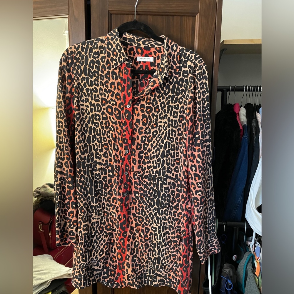 Equipment silk shirt dress size small
